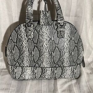 Chic Snake Print Satchel Bag